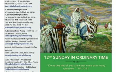 Bulletin for the 12th Sunday in Ordinary Time June 25, 2023