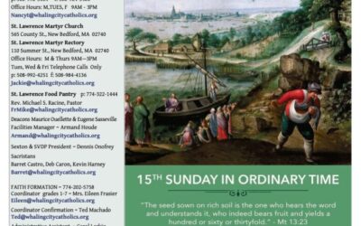 Bulletin for the 15th Sunday in Ordinary Time July 16, 2023
