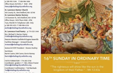 Bulletin for the 16th Sunday in Ordinary Time July 23, 2023