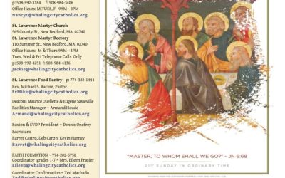 Bulletin for the 21st Sunday of Ordinary Time August 25, 2024
