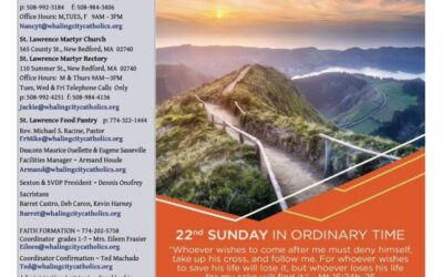 Bulletin for the 22nd Sunday in Ordinary Time September 3, 2023