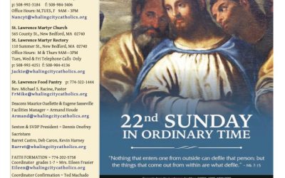 Bulletin for the 22nd Sunday of Ordinary Time September 1, 2024
