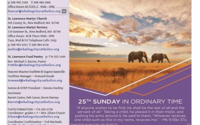 Bulletin for the 25th Sunday of Ordinary Time September 22, 2024