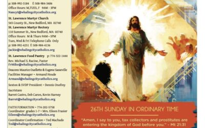 Bulletin for the 26th Sunday in Ordinary Time October 1, 2023