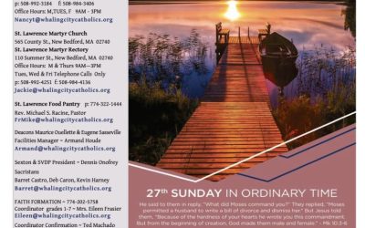 Bulletin for 27th Sunday in Ordinary Time October 6, 2024