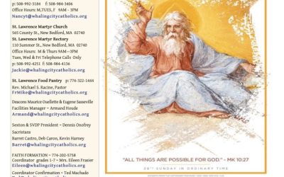 Bulletin for 28th Sunday in Ordinary Time October 13, 2024