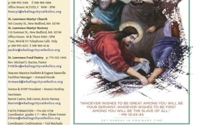 Bulletin for 29th Sunday in Ordinary Time October 20, 2024