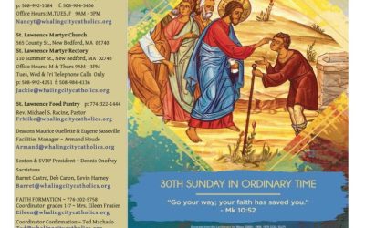 Bulletin for 30th Sunday in Ordinary Time October 27, 2024