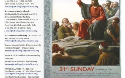 Bulletin for 31st Sunday in Ordinary Time November 3, 2024