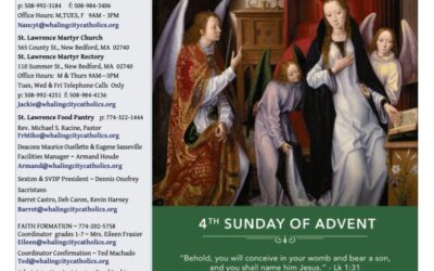 Bulletin for the 4th Sunday of Advent December 24, 2023