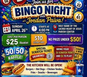 BINGO Night – April 26th