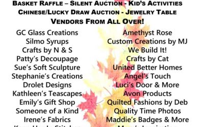 Our 4th Annual Craft Fair is this Saturday and Sunday October 19th and 20th