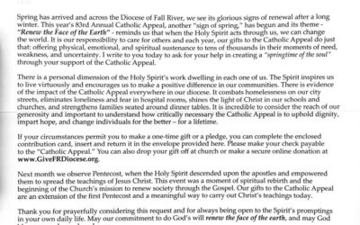 Fr. Mike’s Letter Announcing the 83rd Annual Catholic Appeal