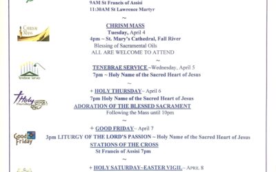 Holy Week Whaling City Catholic Community April 1 – 9, 2023