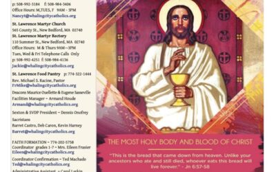 Bulletin for Most Holy Body and Blood of Christ Sunday June 11, 2023